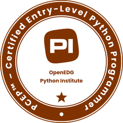 PCEP Certified Entry-Level Python Programmer badge