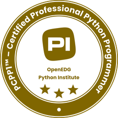 PCPP1 Certified Professional Python Programmer badge